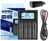 Ładowarki do telefonów - LiitoKala Lii-M4 ŁADOWARKA OGNIW AKUMULATORÓW Li-Ion AAA 18650 + ADAPTER - miniaturka - grafika 1