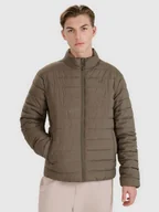 Kurtki męskie - 4F Kurtka puchowa z wypełnieniem syntetycznym męska - brązowa S - miniaturka - grafika 1