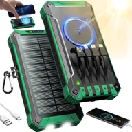 Powerbanki - Powerbank Solarny 26800MAH Usb Bezprzewodowy Zasilany Do Telefonu Z Latarka - miniaturka - grafika 1