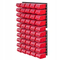 Pozostałe wyposażenie warsztatu - Tablica warsztatowa Lokke 50 elementów 58 x 78 cm, czerwona - miniaturka - grafika 1