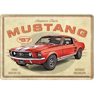 Pocztówka metalowa 14 x 10 cm Ford Mustang GT - Gadżety do domu - miniaturka - grafika 1