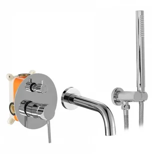 Rea Bateria wannowa podtynkowa Rea Lungo chrom + Box - Baterie podtynkowe - miniaturka - grafika 1