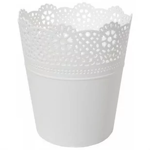 Prosperplast Doniczka Lace fi 11 2 cm biała - Donice - miniaturka - grafika 1