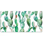 Podkładki na biurko - Mata ochronna na biurko Kaktusy Akwarela 120x60 cm, Dywanomat - miniaturka - grafika 1