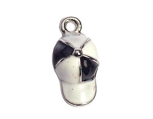 INNSPIRO Wisiorek metaliczny NICE CHARMS czapka czarno-biała 8x15mm. 25u., 20x13mm., Metal, Bez kamieni szlachetnych