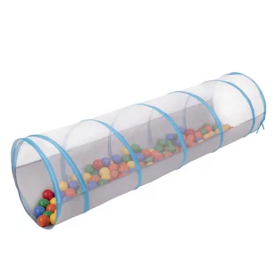 Selonis Tunel do zabawy TT-100X z piłeczkami 6cm szaro-niebieski: żółty-zielony-niebieski-czerwony-pomarańcz 50x50x20/400piłek Zabawka tunel - Łóżeczka i kojce - miniaturka - grafika 1