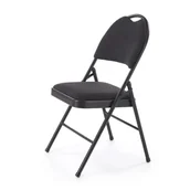 Krzesła - Krzesło tapicerowane K566 czarne składane - miniaturka - grafika 1