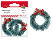 Zabawki kreatywne - Titanum Wianek plastikowy 45mm zielony z kokardką 2szt. - miniaturka - grafika 1