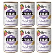 Mokra karma dla psów - Brit Fresh Cielęcina z prosem 6 x 400 g - miniaturka - grafika 1