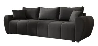 Sofy i kanapy - Ciemnoszara welurowa sofa rozkładana D2-R65 - miniaturka - grafika 1