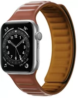 Akcesoria do smartwatchy - Magnetic Strap pasek do Watch 6 / 5 / 4 / 3 / 2 / SE (44mm / 42mm) magnetyczna opaska bransoleta bransoletka brązowy - miniaturka - grafika 1