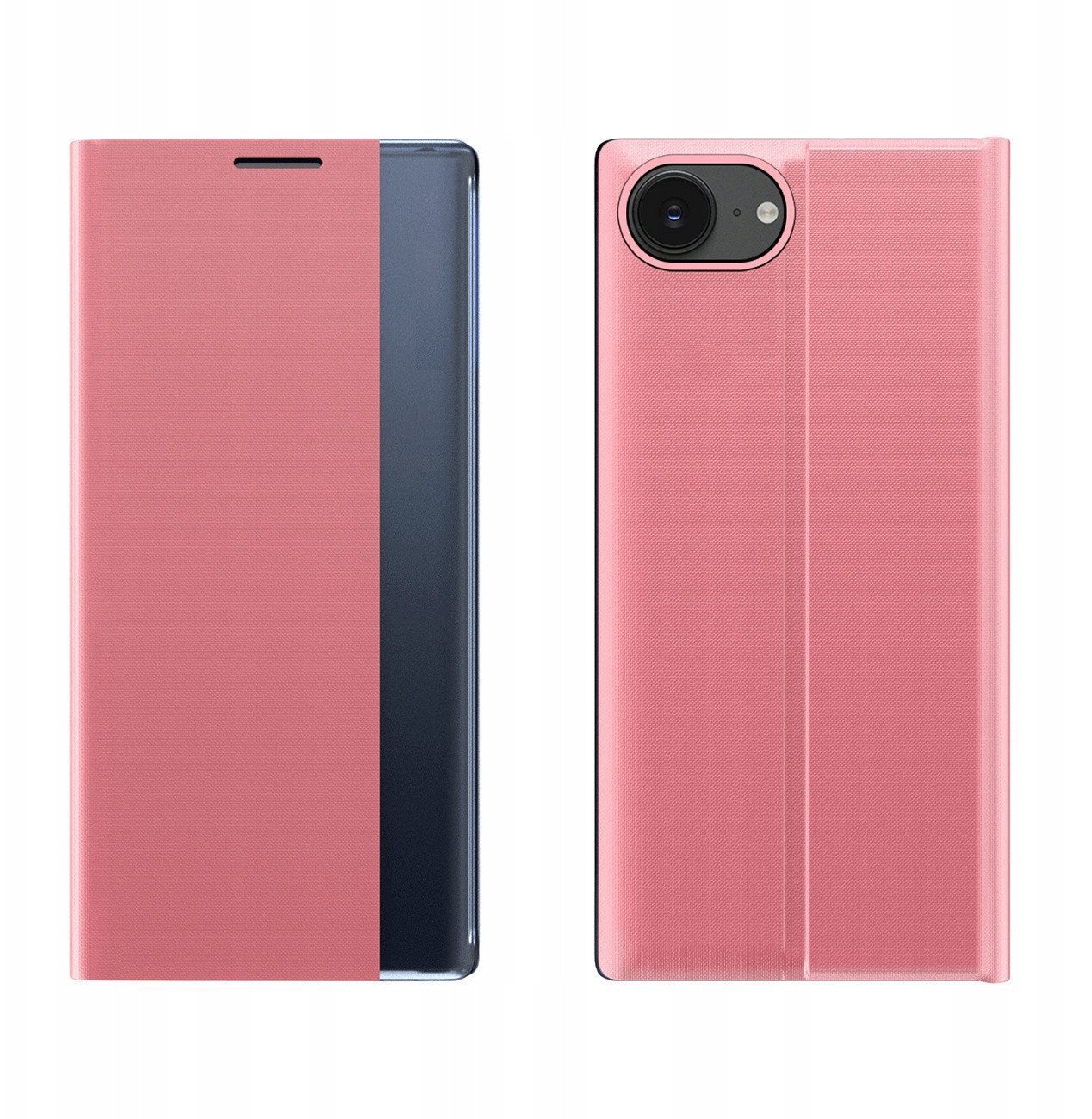 Etui New Sleep Case pokrowiec z klapką i podstawką na iPhone 16e - różowe