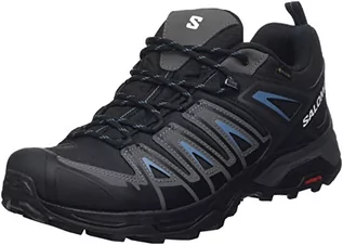 Buty trekkingowe męskie - Salomon X Ultra Pioneer Gore-Tex męskie buty trekkingowe, wodoszczelne, bezpieczne trzymanie stopy, stabilne i amortyzujące, Czarny magnes, niebieski, stal, 42 EU - grafika 1