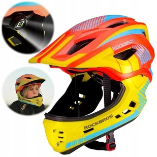 Rockbros Kask Rowerowy Dziecięcy Z Odpinaną Szczęką Rozmiar M Żółty - Kaski rowerowe Rockbros Kask Rowerowy Dziecięcy Z Odpinaną Szczęką Rozmiar M Żółty - Kaski rowerowe - miniaturka - grafika 1