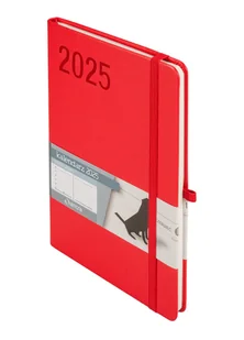 Minimalizm, A5, TNS, kalendarz, czerwony, 2025 - Kalendarze - miniaturka - grafika 1