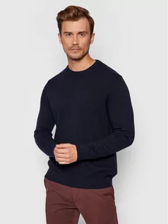 Swetry męskie - Benetton United Colors Of Sweter 1235U1N67 Granatowy Regular Fit - grafika 1