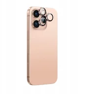 Pozostałe akcesoria do telefonów - Szkło hartowane AMAZINGTHING AR Aluminium 3 Lens Glass z ramką na soczewki aparatu do iPhone 16 Pro / 16 Pro Max - różowe złoto - miniaturka - grafika 1