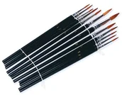 Pędzle i wałki - Zestaw Pędzelków Okrągłych 12 Sztuk - miniaturka - grafika 1