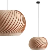 Lampy sufitowe - Drewniana lampa wisząca Nature Light do przedpokoju brązowa - miniaturka - grafika 1