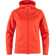 Bluzy damskie - FJALLRAVEN 14600184-214 Abisko Grid bluza z kapturem w długa damska bluza z płomieniem, pomarańczowy, rozmiar S - miniaturka - grafika 1