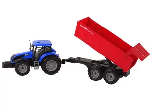 Traktor z Przyczepą Pojazd Rolniczy Farma Niebieski - Samochody i pojazdy dla dzieci - miniaturka - grafika 3