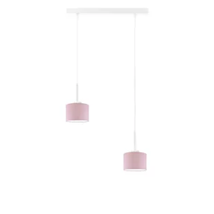 Biała lampa wisząca z różowymi abażurami MONTANA - Lampy sufitowe - miniaturka - grafika 1