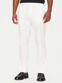 Garnitury - BOSS Spodnie garniturowe C-Genius 50539970 Biały Slim Fit - miniaturka - grafika 1