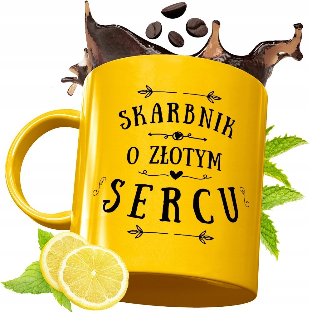 Złoty Kubek Premium Dla Skarbnika Prezent z Nadrukiem ze Zdjęciem + Opakowanie na prezent (wzór 01)