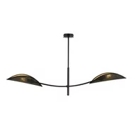 Lampy sufitowe - Emibig LOTUS 2 BLACK/GOLD 1106/2 lampa sufitowa żyrandol oryginalny Design abażury 1106/2 - miniaturka - grafika 1
