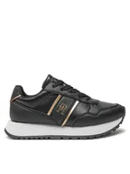 Buty dla dziewczynek - Tommy Hilfiger Sneakersy Low Cut Lace-Up Sneaker T3A9-33548-1695 M Czarny - miniaturka - grafika 1