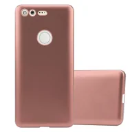 Etui i futerały do telefonów - Pokrowiec Do Google PIXEL w METALLIC RÓŻOWE ZŁOTO Etui TPU Silikon Obudowa Ochronny Case Cover Cadorabo - miniaturka - grafika 1