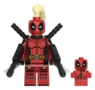 Klocki - Klocki figurka ludzik LADY-DEADPOOL + mini Deadpool 2-miecze 2-uzi pas kitka podstawka - miniaturka - grafika 1