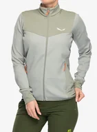 Bluzy sportowe damskie - Bluza polarowa damska Salewa Puez Waffle Hyb PL Jacket - shadow - miniaturka - grafika 1