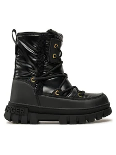 Tommy Hilfiger Śniegowce Fur Boot T3A5-33610-1695 S Czarny - Buty dla dziewczynek - miniaturka - grafika 1
