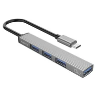 Huby USB - Orico Hub Usb-C 4 Porty Usb-A 3.1 Gen1 5 Gbps Alu - miniaturka - grafika 1