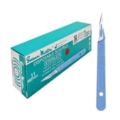 Meble i wyposażenie gabinetów medycznych - Skalpel chirurgiczny 11 sterylny 10szt stal nierdzewna Swann-Morton - miniaturka - grafika 1