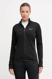 Salewa bluza sportowa Puez Waffle Hybrid kolor czarny gładka 00-0000028860 - Bluzy damskie - miniaturka - grafika 1