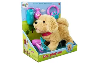 Pluszowy Piesek na Smyczy na Baterie Kremowy Akcesoria - Mały naukowiec - miniaturka - grafika 6