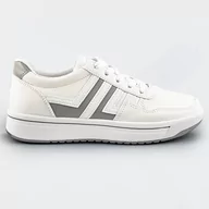 Buty sportowe damskie - SPORTOWE BUTY DAMSKIE BIAŁO-SZARE (AD-587) - Mix Feel - miniaturka - grafika 1