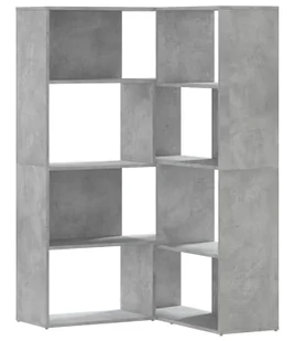Nowoczesny otwarty regał narożnikowy beton T4-P66 - Regały - miniaturka - grafika 1