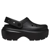 Klapki i japonki damskie - Klapki Crocs Stomp Clog 209347-001 - czarne - miniaturka - grafika 1