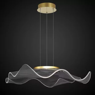 Altavola Design Velo lampa wisząca 1x30W LED satynowe złoto/przezroczysty LA101/P2_gold - Lampy sufitowe - miniaturka - grafika 1