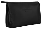 Kosmetyczki, organizery i kuferki - Duża czarna kosmetyczka damska ze skóry ekologicznej PETERSON pojemna saszetka na kosmetyki - miniaturka - grafika 1