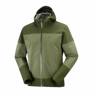 Kurtka Salomon Outrack Waterproof 2.5L Olive Night - Kurtki i kamizelki sportowe damskie - miniaturka - grafika 1