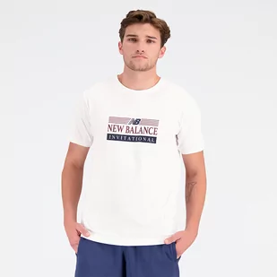 Koszulka męska New Balance MT31906WT  biała - Koszulki męskie - miniaturka - grafika 1