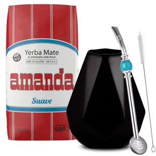 Zestaw Startowy Yerba Mate Amanda Suave + Tykwa Bombilla - Idealny Start! - Yerba Mate - miniaturka - grafika 1