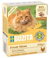 Mokra karma dla kotów - Bozita Sterilised z Extra Kurczakiem kawałki w sosie kartonik 370g - miniaturka - grafika 1