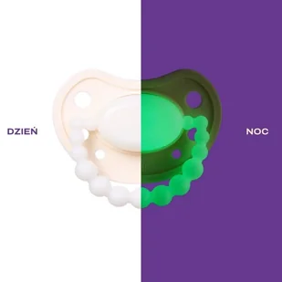 LUU - Smoczek pozycjonujący świecący w ciemności, american cream glow 6m - Smoczki uspokajające - miniaturka - grafika 1