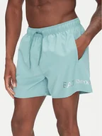 Kąpielówki męskie - EA7 Emporio Armani Szorty kąpielowe 7M000519 AF13049 MB159 Turkusowy Regular Fit - miniaturka - grafika 1