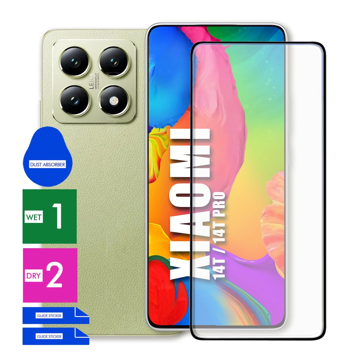 SZKŁO OCHRONNE DO XIAOMI 14T 14T PRO HARTOWANE 9H PEŁNE CAŁY EKRAN 5D